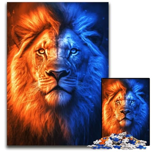 Puzzle für Erwachsene, 1000 Teile, Löwe, Tier, Wildtiere, Holzpuzzle, Spiel für Erwachsene, Geschenk, Familien-Interaktives Spiel, Gehirn-Herausforderung, Geschenk, 50x75cm/19,68x29,52 Zoll Puzzle für Erwachsene, 1000 Teile, Löwe, Tier, Wildtiere, Holzpuzzle, Spiel für Erwachsene, Geschenk, Familien-Interaktives Spiel, Gehirn-Herausforderung, Geschenk, 50x75cm/19,68x29,52 Zoll von JIANGENNF