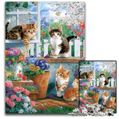 Puzzle für Erwachsene, 1000 Teile, Löwenfamilie, Holzpuzzle, Spielzeug, Geschenk, pädagogisches, intellektuelles, entspannendes Familienspiel, 50x75cm von JIANGENNF
