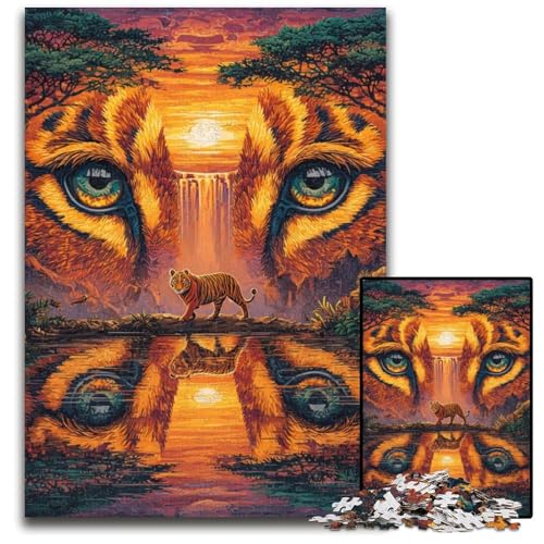 Puzzle für Erwachsene, 1000 Teile, Löwengesicht, Kartonpuzzle, pädagogisches Denkspiel, künstlerische Heim- und Bürodekoration, ab 14 Jahren, 26x38cm Puzzle für Erwachsene, 1000 Teile, Löwengesicht, Kartonpuzzle, pädagogisches Denkspiel, künstlerische Heim- und Bürodekoration, ab 14 Jahren, 26x38cm von JIANGENNF