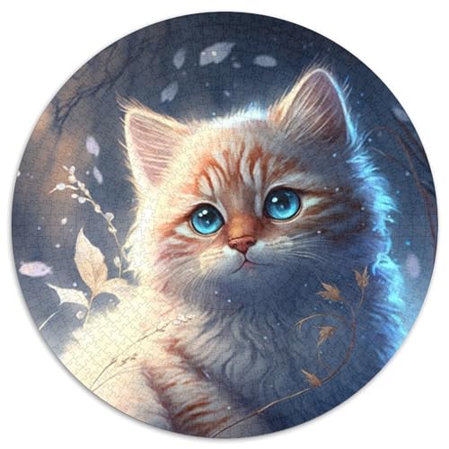 Puzzle für Erwachsene, 1000 Teile, MKitten in The Snow, Puzzle für Erwachsene, Lernspielzeug für Teenager, Heimbüro-Dekor (Größe 67,5 x 67,5 cm) von JIANGENNF