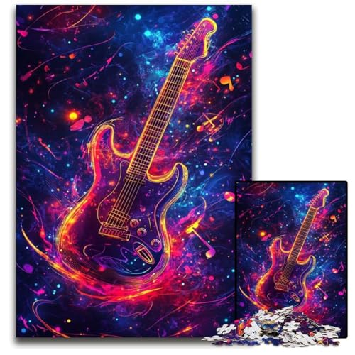 Puzzle für Erwachsene, 1000 Teile, Magische Gitarre, Holzpuzzle, Heimdekoration, Familienspaß, ab 14 Jahren, 50x75cm Puzzle für Erwachsene, 1000 Teile, Magische Gitarre, Holzpuzzle, Heimdekoration, Familienspaß, ab 14 Jahren, 50x75cm von JIANGENNF