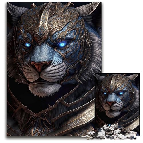 Puzzle für Erwachsene, 1000 Teile, Mechanischer Tiger, Papppuzzle für Erwachsene, Denkspiel für Teenager und Familieninteraktion, 26x38cm/10,23x14,96 Zoll von JIANGENNF