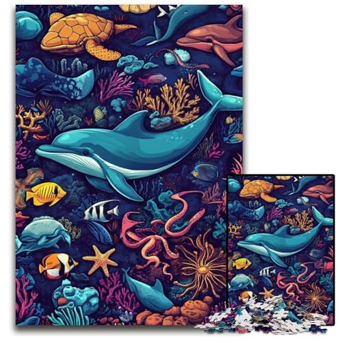 Puzzle für Erwachsene, 1000 Teile, Meerestierwelt, Kartonpuzzle, Lernspiele, DIY-Spielzeug, Geburtstagsgeschenk, Geschenke für 14-Jährige, 26x38cm Puzzle für Erwachsene, 1000 Teile, Meerestierwelt, Kartonpuzzle, Lernspiele, DIY-Spielzeug, Geburtstagsgeschenk, Geschenke für 14-Jährige, 26x38cm von JIANGENNF