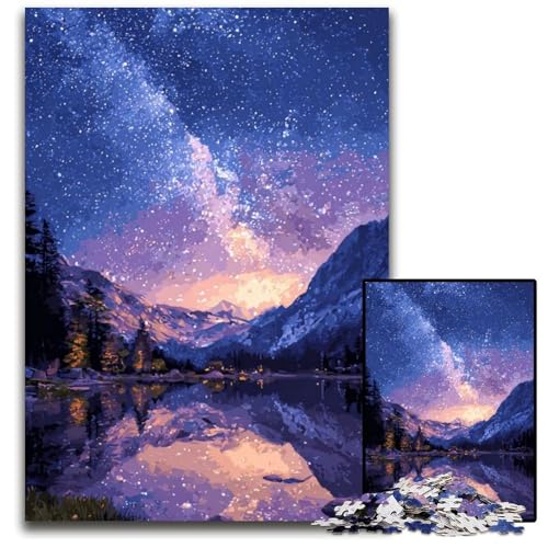 Puzzle für Erwachsene, 1000 Teile, Nachthimmel, Kartonpuzzle, lustige Spiele, ganze Familie, für Kinder ab 14 Jahren, 26x38cm Puzzle für Erwachsene, 1000 Teile, Nachthimmel, Kartonpuzzle, lustige Spiele, ganze Familie, für Kinder ab 14 Jahren, 26x38cm von JIANGENNF