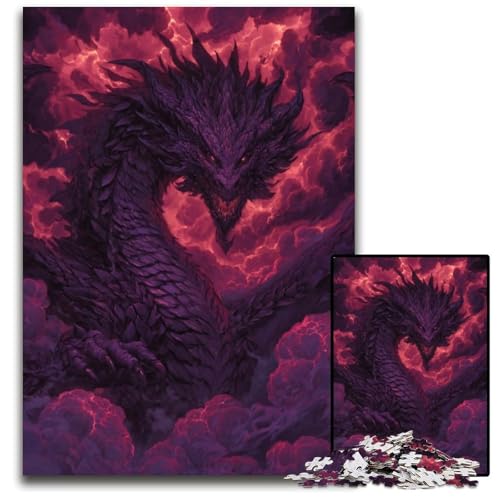 Puzzle für Erwachsene, 1000 Teile, Nebeldrache, Kartonpuzzle, Lernspielzeug, ganze Familie, ab 14 Jahren, 26x38cm Puzzle für Erwachsene, 1000 Teile, Nebeldrache, Kartonpuzzle, Lernspielzeug, ganze Familie, ab 14 Jahren, 26x38cm von JIANGENNF