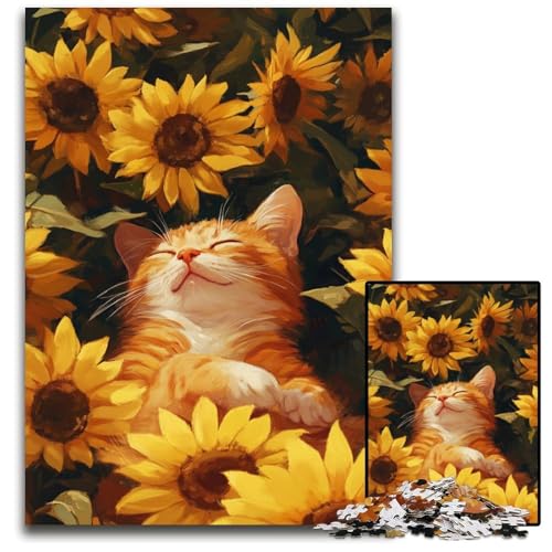 Puzzle für Erwachsene, 1000 Teile, Orange Cat, Holzpuzzle, Heimdekoration, Familienspaß, ab 14 Jahren, 50x75cm Puzzle für Erwachsene, 1000 Teile, Orange Cat, Holzpuzzle, Heimdekoration, Familienspaß, ab 14 Jahren, 50x75cm von JIANGENNF