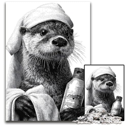 Puzzle für Erwachsene, 1000 Teile, Otter beim Baden, Papppuzzle, Heimdekoration, Familienspaß, ab 14 Jahren, 26x38cm Puzzle für Erwachsene, 1000 Teile, Otter beim Baden, Papppuzzle, Heimdekoration, Familienspaß, ab 14 Jahren, 26x38cm von JIANGENNF