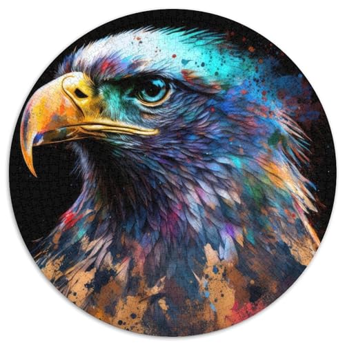 Puzzle für Erwachsene, 1000 Teile, Paintsplash Eagle, 1000 Teile, runde Puzzles für Erwachsene, anspruchsvolles Denkspiel für Teenager, Spaß für den Spieleabend mit der Familie (Größe 67,5 x 67,5 cm) Puzzle für Erwachsene, 1000 Teile, Paintsplash Eagle, 1000 Teile, runde Puzzles für Erwachsene, anspruchsvolles Denkspiel für Teenager, Spaß für den Spieleabend mit der Familie (Größe 67,5 x 67,5 cm) von JIANGENNF