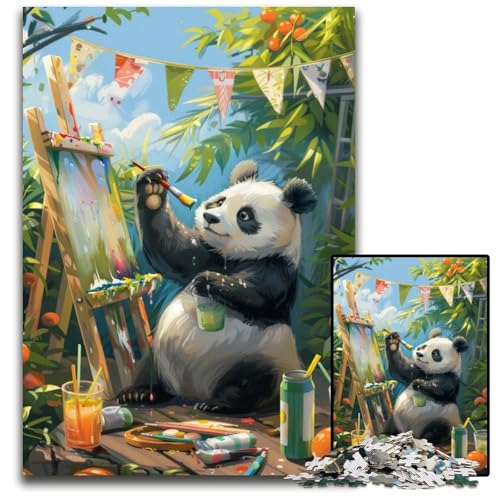 Puzzle für Erwachsene, 1000 Teile, Panda-Maler, Holzpuzzle, interaktives Familienspiel, Denksportaufgabe, Geschenk, Lernspielzeug, 50x75cm Puzzle für Erwachsene, 1000 Teile, Panda-Maler, Holzpuzzle, interaktives Familienspiel, Denksportaufgabe, Geschenk, Lernspielzeug, 50x75cm von JIANGENNF