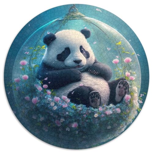 Puzzle für Erwachsene, 1000 Teile, Panda-Naptime-Puzzle für Erwachsene, Lernspielzeug für Teenager, Heimbüro-Dekor (Größe 67,5 x 67,5 cm) von JIANGENNF