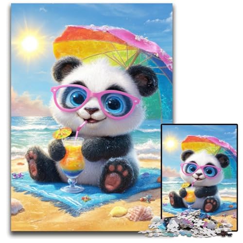 Puzzle für Erwachsene, 1000 Teile, Panda im Urlaub, Holzpuzzle, Heimdekoration, Familienspaß, ab 14 Jahren, 50x75cm Puzzle für Erwachsene, 1000 Teile, Panda im Urlaub, Holzpuzzle, Heimdekoration, Familienspaß, ab 14 Jahren, 50x75cm von JIANGENNF