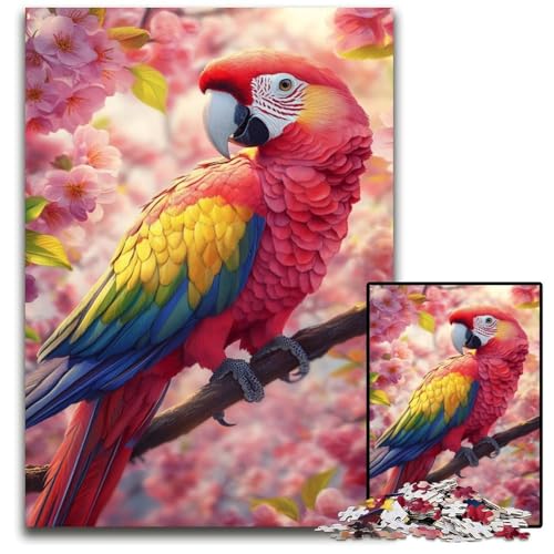 Puzzle für Erwachsene, 1000 Teile, Papagei, Holzpuzzle, Spielzeug, Geschenk, pädagogisches, intellektuelles, entspannendes Spaßspiel für die ganze Familie, 50x75cm von JIANGENNF