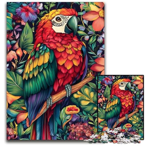 Puzzle für Erwachsene, 1000 Teile, Papageien-Puzzle, Spiele, Spielzeug, Geschenk, einzigartige Geburtstags- und Geschenkideen für Kinder ab 14 Jahren, 26x38cm von JIANGENNF
