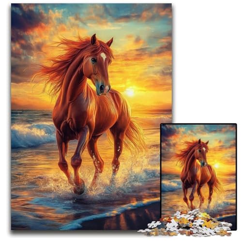 Puzzle für Erwachsene, 1000 Teile, Pferd im Sonnenuntergang, Papppuzzle, Weihnachten, Halloween, Ostern, Neujahr, 26x38cm Puzzle für Erwachsene, 1000 Teile, Pferd im Sonnenuntergang, Papppuzzle, Weihnachten, Halloween, Ostern, Neujahr, 26x38cm von JIANGENNF