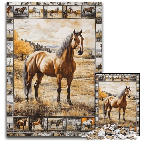 Puzzle für Erwachsene, 1000 Teile, Pferdecollage, Holzpuzzle, Lernspiele, DIY-Spielzeug, Geburtstagsgeschenk, Geschenke für 14-Jährige, 50x75cm Puzzle für Erwachsene, 1000 Teile, Pferdecollage, Holzpuzzle, Lernspiele, DIY-Spielzeug, Geburtstagsgeschenk, Geschenke für 14-Jährige, 50x75cm von JIANGENNF