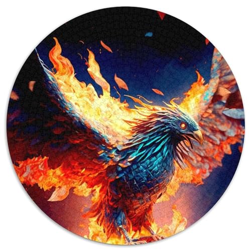 Puzzle für Erwachsene, 1000 Teile, Phoenix14, 1000-teiliges rundes Puzzle für Erwachsene, pädagogisches Denkspiel, künstlerische Heim- und Bürodekoration, ab 14 Jahren (Größe 67,5 x 67,5 cm) von JIANGENNF