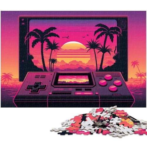 Puzzle für Erwachsene, 1000 Teile, Retro-Gaming, Holzpuzzle für Erwachsene, Denksport-Spiel für Teenager und Familieninteraktion, 50 x 75 cm / 19,68 x 29,52 Zoll von JIANGENNF