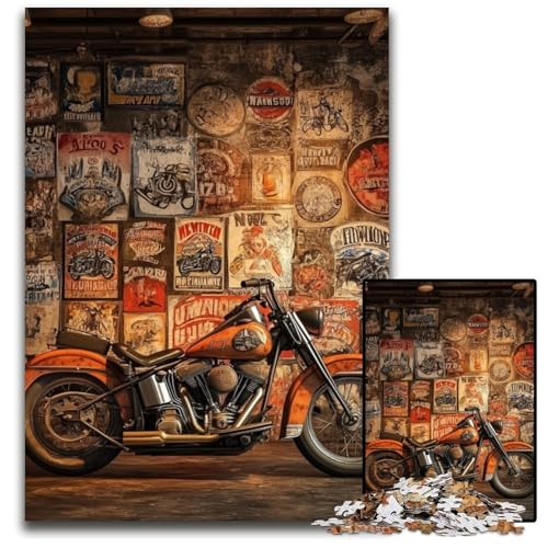 Puzzle für Erwachsene, 1000 Teile, Retro-Motorrad, Holzpuzzle, Lernspiele, DIY-Spielzeug, Geburtstagsgeschenk, Geschenke für 14-Jährige, 50x75cm Puzzle für Erwachsene, 1000 Teile, Retro-Motorrad, Holzpuzzle, Lernspiele, DIY-Spielzeug, Geburtstagsgeschenk, Geschenke für 14-Jährige, 50x75cm von JIANGENNF