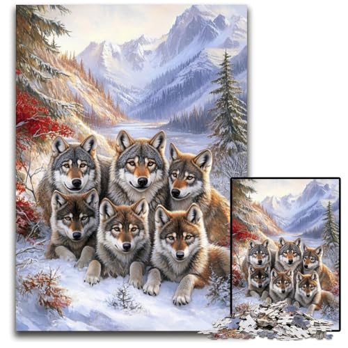Puzzle für Erwachsene, 1000 Teile, Schneewolf, Kartonpuzzle, Heimdekoration, Familienspaß, ab 14 Jahren, 26x38cm Puzzle für Erwachsene, 1000 Teile, Schneewolf, Kartonpuzzle, Heimdekoration, Familienspaß, ab 14 Jahren, 26x38cm von JIANGENNF