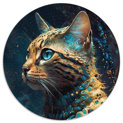 Puzzle für Erwachsene, 1000 Teile, Siamkatze, Puzzle für Erwachsene, Lernspielzeug für Teenager, Heim- und Bürodekoration (Größe 67,5 x 67,5 cm) von JIANGENNF