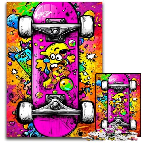 Puzzle für Erwachsene, 1000 Teile, Skateboard, Holzpuzzle, Geschenk für Männer und Frauen, Alltag und besondere Anlässe, 50x75cm Puzzle für Erwachsene, 1000 Teile, Skateboard, Holzpuzzle, Geschenk für Männer und Frauen, Alltag und besondere Anlässe, 50x75cm von JIANGENNF