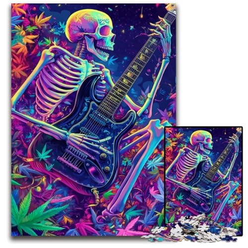 Puzzle für Erwachsene, 1000 Teile, Skelett, das Gitarre spielt, Holzpuzzle, interaktives Familienspiel, Denksportaufgabe, Geschenk, Lernspielzeug, 50x75cm Puzzle für Erwachsene, 1000 Teile, Skelett, das Gitarre spielt, Holzpuzzle, interaktives Familienspiel, Denksportaufgabe, Geschenk, Lernspielzeug, 50x75cm von JIANGENNF