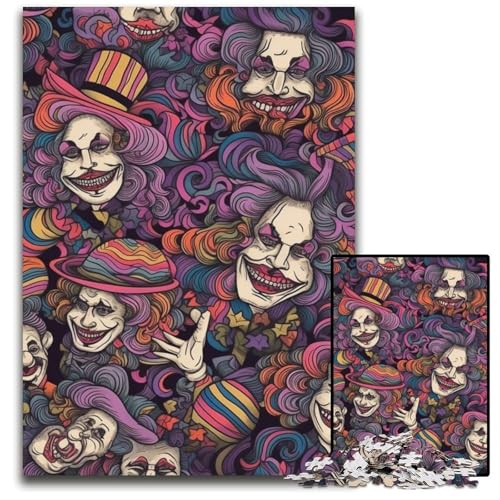 Puzzle für Erwachsene, 1000 Teile, Skelett-Clown, Holzpuzzle, Lernspiele, DIY-Spielzeug, Geburtstagsgeschenk, Geschenke für 14-Jährige, 50x75cm Puzzle für Erwachsene, 1000 Teile, Skelett-Clown, Holzpuzzle, Lernspiele, DIY-Spielzeug, Geburtstagsgeschenk, Geschenke für 14-Jährige, 50x75cm von JIANGENNF