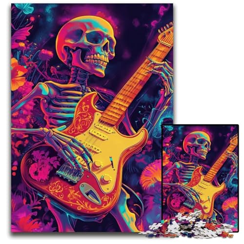 Puzzle für Erwachsene, 1000 Teile, Skelett-Puzzle aus Holz, Spiel für Erwachsene, Geschenk, interaktives Familienspiel, Gehirn-Herausforderung, Geschenk, 50x75cm von JIANGENNF