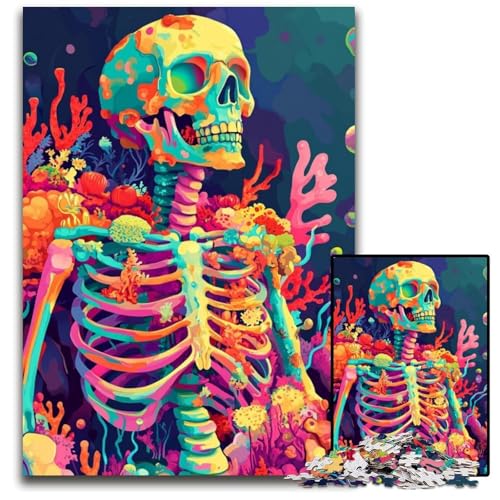 Puzzle für Erwachsene, 1000 Teile, Skelett-Puzzle aus Pappe, Geschenk für Männer und Frauen, Alltag und besondere Anlässe, 26x38cm von JIANGENNF