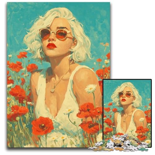 Puzzle für Erwachsene, 1000 Teile, Sommermädchen, Holzpuzzle, Lernspielzeug, ganze Familie, ab 14 Jahren, 50x75cm Puzzle für Erwachsene, 1000 Teile, Sommermädchen, Holzpuzzle, Lernspielzeug, ganze Familie, ab 14 Jahren, 50x75cm von JIANGENNF