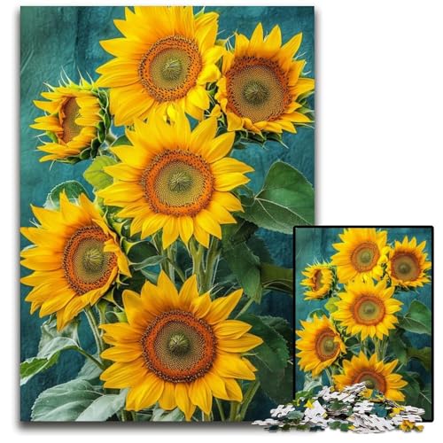 Puzzle für Erwachsene, 1000 Teile, Sonnenblumen-Puzzle aus Karton, pädagogisches Denkspiel, künstlerische Heim- und Bürodekoration, ab 14 Jahren, 26x38cm Puzzle für Erwachsene, 1000 Teile, Sonnenblumen-Puzzle aus Karton, pädagogisches Denkspiel, künstlerische Heim- und Bürodekoration, ab 14 Jahren, 26x38cm von JIANGENNF