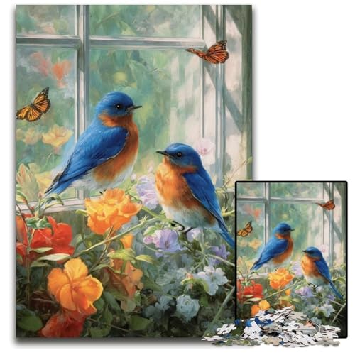 Puzzle für Erwachsene, 1000 Teile, Spatz am Fenster, Papppuzzle, Weihnachten, Halloween, Ostern, Neujahr, 26x38cm Puzzle für Erwachsene, 1000 Teile, Spatz am Fenster, Papppuzzle, Weihnachten, Halloween, Ostern, Neujahr, 26x38cm von JIANGENNF