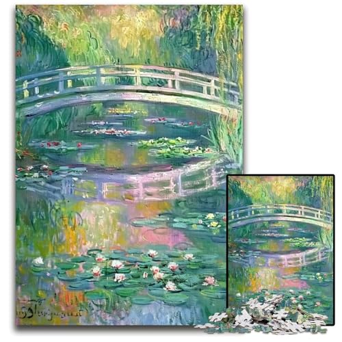 Puzzle für Erwachsene, 1000 Teile, Spring Bridge, Karton-Puzzle, interaktives Familienspiel, Denksportaufgabe, Geschenk, Lernspielzeug, 26x38cm von JIANGENNF