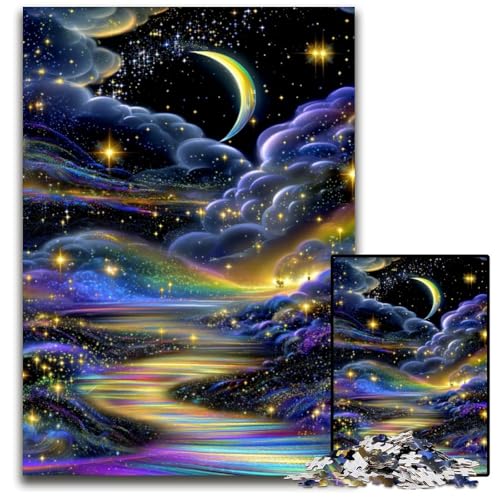Puzzle für Erwachsene, 1000 Teile, Sternenhimmel, Holzpuzzle, Lernspielzeug, ganze Familie, ab 14 Jahren, 50x75cm Puzzle für Erwachsene, 1000 Teile, Sternenhimmel, Holzpuzzle, Lernspielzeug, ganze Familie, ab 14 Jahren, 50x75cm von JIANGENNF