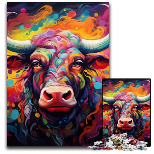 Puzzle für Erwachsene, 1000 Teile, Tier, Büffel, schwierige Puzzles für Erwachsene, Spaß bei Aktivitäten zu Hause, Geburtstagsgeschenk, Reisegeschenke, 50x75cm/19,68x29,52 Zoll Puzzle für Erwachsene, 1000 Teile, Tier, Büffel, schwierige Puzzles für Erwachsene, Spaß bei Aktivitäten zu Hause, Geburtstagsgeschenk, Reisegeschenke, 50x75cm/19,68x29,52 Zoll von JIANGENNF