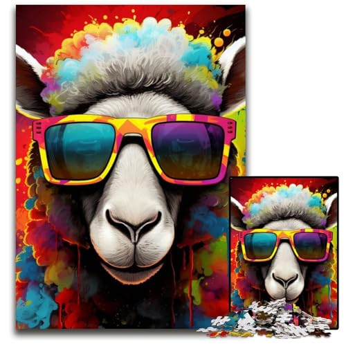 Puzzle für Erwachsene, 1000 Teile, Tier-Alpaka-Puzzle aus Pappe, Denkspiel, interaktives Familienspiel, geeignet für Kinder ab 14 Jahren, 26x38cm/10,23x14,96 Zoll Puzzle für Erwachsene, 1000 Teile, Tier-Alpaka-Puzzle aus Pappe, Denkspiel, interaktives Familienspiel, geeignet für Kinder ab 14 Jahren, 26x38cm/10,23x14,96 Zoll von JIANGENNF