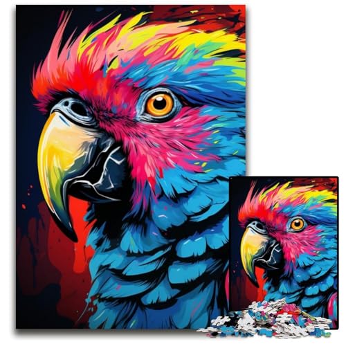 Puzzle für Erwachsene, 1000 Teile, Tiere, Vögel, Papageien, Puzzles für Erwachsene, Familienaktivität, Heimdekoration zum Selbermachen, 26x38cm/10,23x14,96 Zoll von JIANGENNF