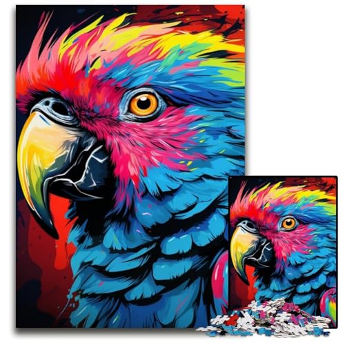 Puzzle für Erwachsene, 1000 Teile, Tiere, Vögel, Papageien, schwierige Puzzles für Erwachsene, Spaß für zu Hause, Aktivitäten, Geburtstagsgeschenk, Reisegeschenke, 50x75cm/19,68x29,52 Zoll von JIANGENNF