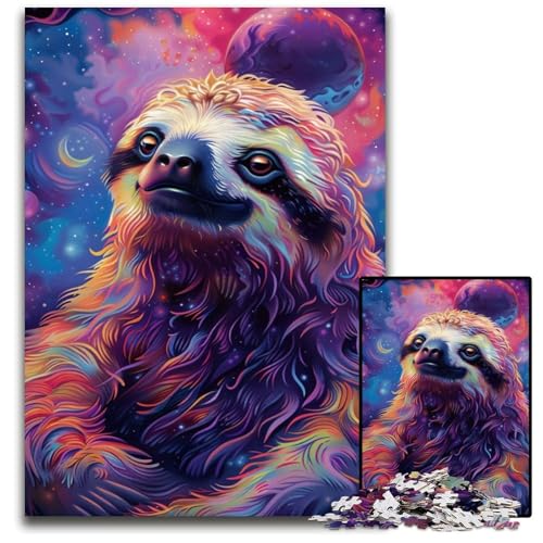 Puzzle für Erwachsene, 1000 Teile, Tierfaultier-Puzzles für Erwachsene, Lernspielzeug für Jugendliche, Heimbüro-Dekoration, 50x75cm/19,68x29,52 Zoll von JIANGENNF