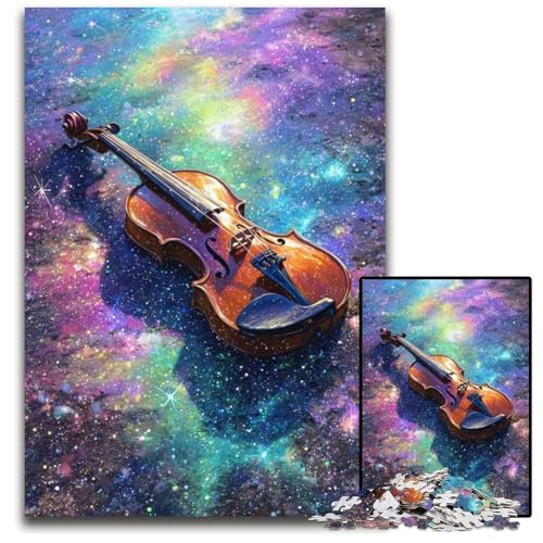 Puzzle für Erwachsene, 1000 Teile, Traumhafte Gitarre, Papppuzzle, kompliziertes Design für Teenager, DIY-Dekor und gehirnfördernder Spaß, 26x38cm von JIANGENNF