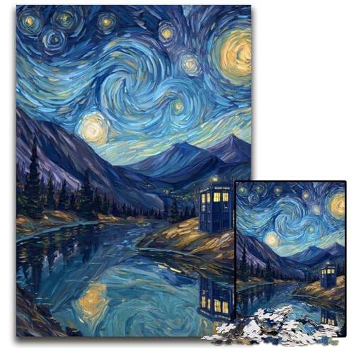 Puzzle für Erwachsene, 1000 Teile, Tür unter dem Nachthimmel, Kartonpuzzle, Lernspielzeug, ganze Familie, ab 14 Jahren, 26x38cm Puzzle für Erwachsene, 1000 Teile, Tür unter dem Nachthimmel, Kartonpuzzle, Lernspielzeug, ganze Familie, ab 14 Jahren, 26x38cm von JIANGENNF