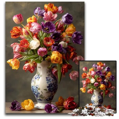 Puzzle für Erwachsene, 1000 Teile, Vase Art, Holzpuzzle, Lernspielzeug, ganze Familie, ab 14 Jahren, 50x75cm Puzzle für Erwachsene, 1000 Teile, Vase Art, Holzpuzzle, Lernspielzeug, ganze Familie, ab 14 Jahren, 50x75cm von JIANGENNF