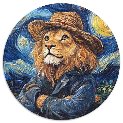 Puzzle für Erwachsene, 1000 Teile, Vincent Van Gogh, Löwe, Kartonpuzzle, perfekt für Teenager und Sammler, ideale Heimdekoration und Reisegeschenk (Größe 67,5 x 67,5 cm) von JIANGENNF