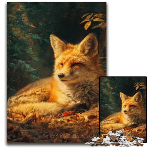 Puzzle für Erwachsene, 1000 Teile, Waldfuchs, Holzpuzzle, Weihnachten, Halloween, Ostern, Neujahr, 50x75cm Puzzle für Erwachsene, 1000 Teile, Waldfuchs, Holzpuzzle, Weihnachten, Halloween, Ostern, Neujahr, 50x75cm von JIANGENNF