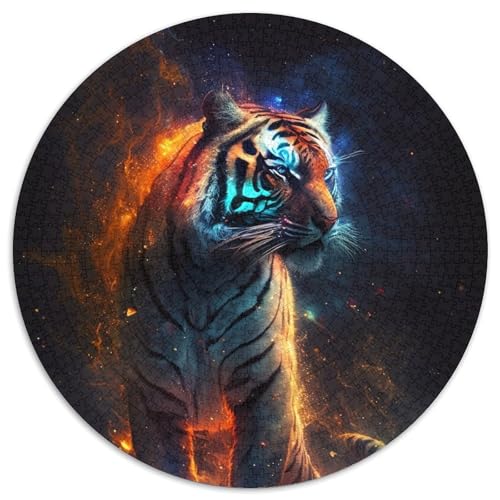 Puzzle für Erwachsene, 1000 Teile, Weltraum-Tiger, Puzzle für Erwachsene, Lernspielzeug für Teenager, Heimbüro-Dekor (Größe 67,5 x 67,5 cm) von JIANGENNF
