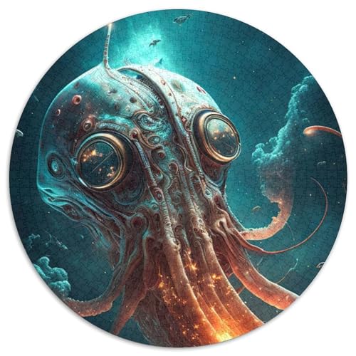 Puzzle für Erwachsene, 1000 Teile, Weltraumkalmare, 1000-teiliges rundes Puzzle für Erwachsene, pädagogisches Denkspiel, künstlerische Heim- und Bürodekoration, ab 14 Jahren (Größe 67,5 x 67,5 cm) Puzzle für Erwachsene, 1000 Teile, Weltraumkalmare, 1000-teiliges rundes Puzzle für Erwachsene, pädagogisches Denkspiel, künstlerische Heim- und Bürodekoration, ab 14 Jahren (Größe 67,5 x 67,5 cm) von JIANGENNF