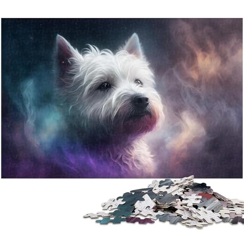 Puzzle für Erwachsene, 1000 Teile, West Highland Terrier Cloud, Kartonpuzzle für Erwachsene, Denkspiel für Teenager und Familieninteraktion, 26 x 38 cm / 10,23 x 14,96 Zoll Puzzle für Erwachsene, 1000 Teile, West Highland Terrier Cloud, Kartonpuzzle für Erwachsene, Denkspiel für Teenager und Familieninteraktion, 26 x 38 cm / 10,23 x 14,96 Zoll von JIANGENNF