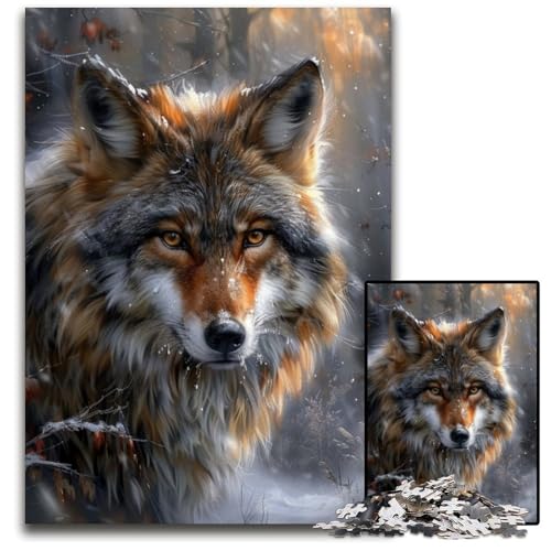 Puzzle für Erwachsene, 1000 Teile, Wolf im Schnee, Papppuzzle, Weihnachten, Halloween, Ostern, Neujahr, 26x38cm Puzzle für Erwachsene, 1000 Teile, Wolf im Schnee, Papppuzzle, Weihnachten, Halloween, Ostern, Neujahr, 26x38cm von JIANGENNF