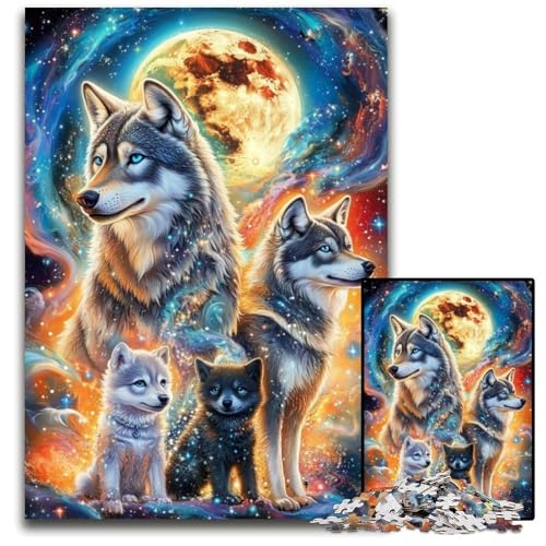 Puzzle für Erwachsene, 1000 Teile, Wolfsfamilie, Kartonpuzzle, Spiel für Erwachsene, Geschenk, interaktives Familienspiel, Gehirn-Herausforderung, Geschenk, 26x38cm Puzzle für Erwachsene, 1000 Teile, Wolfsfamilie, Kartonpuzzle, Spiel für Erwachsene, Geschenk, interaktives Familienspiel, Gehirn-Herausforderung, Geschenk, 26x38cm von JIANGENNF