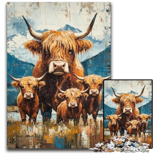 Puzzle für Erwachsene, 1000 Teile, Yak-Familie, Holzpuzzle, Lernspiele, DIY-Spielzeug, Geburtstagsgeschenk, Geschenke für 14-Jährige, 50x75cm Puzzle für Erwachsene, 1000 Teile, Yak-Familie, Holzpuzzle, Lernspiele, DIY-Spielzeug, Geburtstagsgeschenk, Geschenke für 14-Jährige, 50x75cm von JIANGENNF